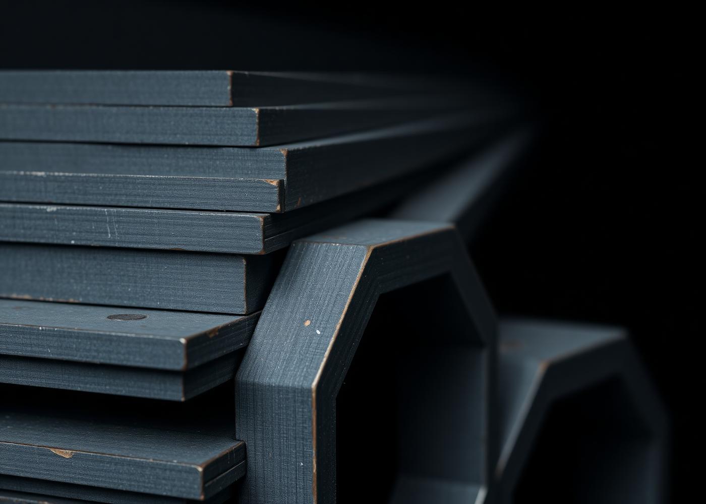 Stacked steel plate and structural section edges